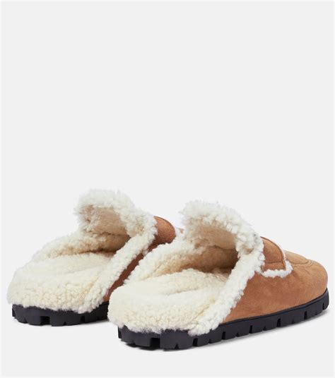 prada shearling shoes